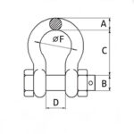 U.S. BOLT SHACKLES WITH SAFETY PIN Bolt-type anchor shackles with cotter pin