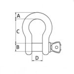 GRADE S BOW SHACKLES WITH SCREW PINS