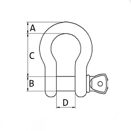 GRADE S BOW SHACKLES WITH SCREW PINS