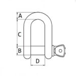 GRADE S D SHACKLES WITH SCREW PINS